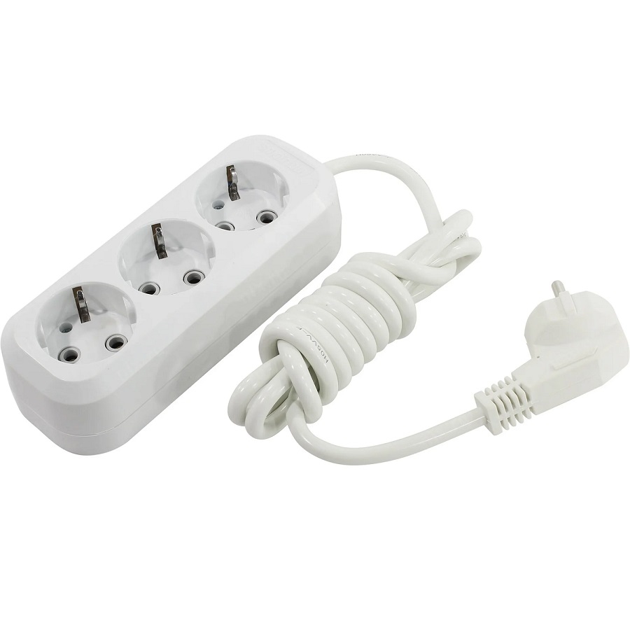 Сетевой удлинитель  2.0м SMARTBUY 3 розетки (SBE-16-3-02-Z)