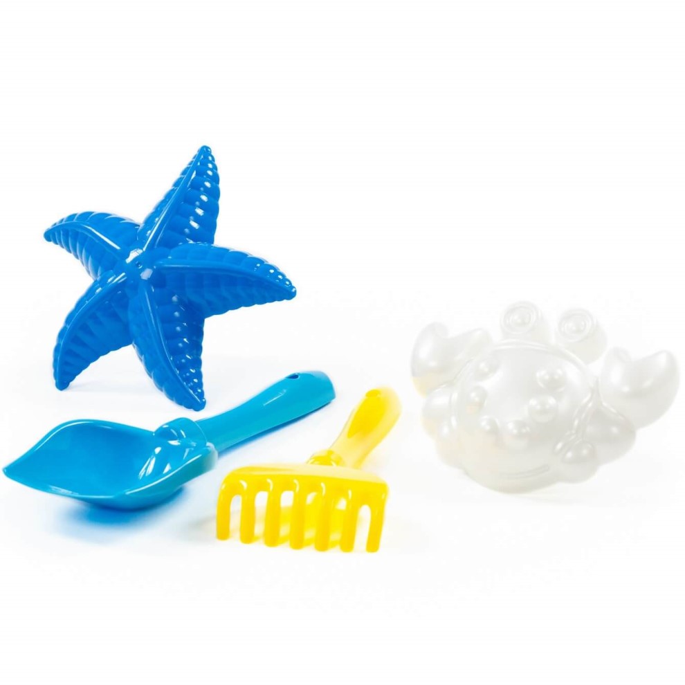 Набор ПОЛЕСЬЕ №561: лопатка №5, грабельки №5, формочки (краб №2 + морская звезда №2) 57549