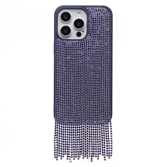 Задняя накладка PC095 POSH SHINE для iPhone 15 Pro Max кристальный водопад (blue titanium) (237154)