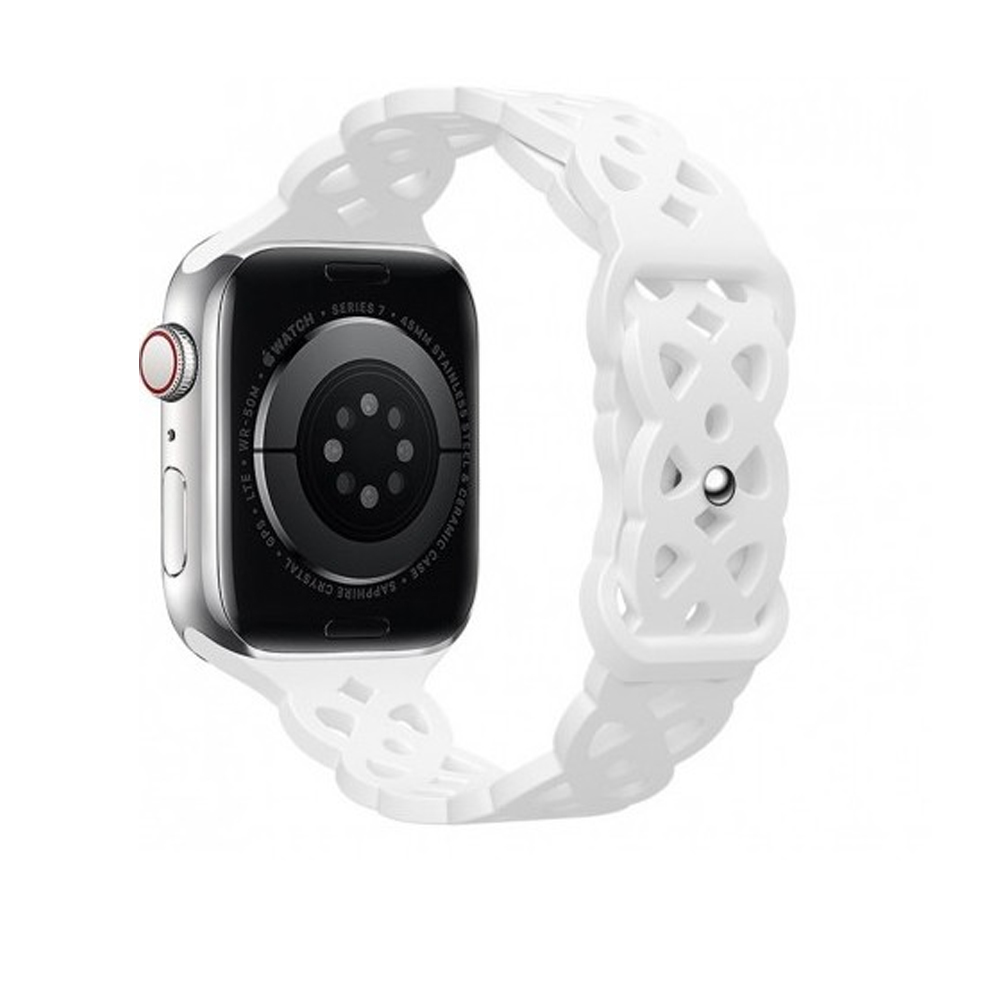 Силиконовый ремешок HOCO WA09 Flexible для APPLE Watch 42/44/45/49mm, белый