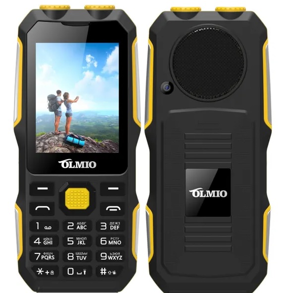 Телефон OLMIO X02 (черный/желтый)