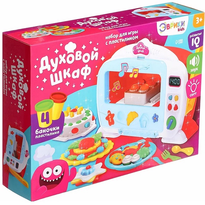 Набор для игры с пластилином «Духовой шкаф», световые и звуковые эффекты 3844988
