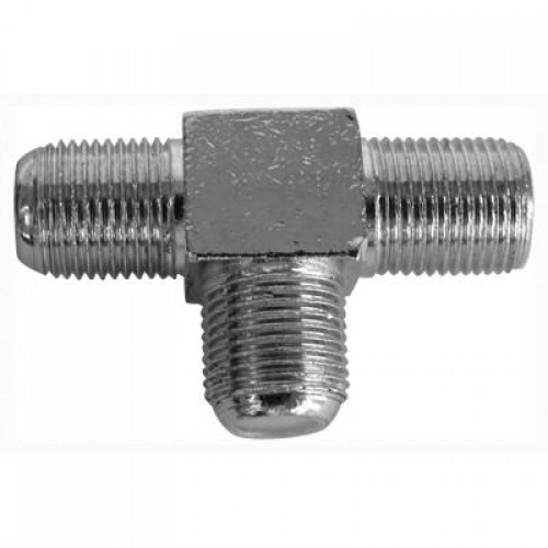 Переходник F >--< F СИГНАЛ метал. тройник