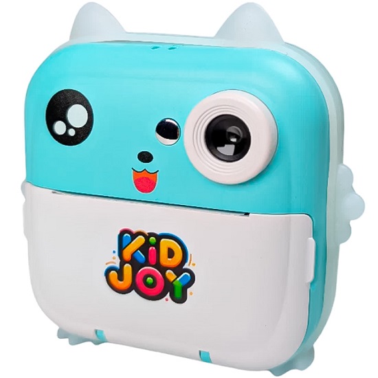 Детская камера c печатью фотографий Kid Joy, Q5 Blue, 200DPI, Bluetooth 5.1, поддержка приложения, RGB подсветка (Q5) русская инструкция