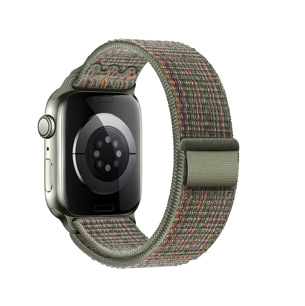Нейлоновый ремешок HOCO WA25 Original для APPLE Watch 38/40/41mm, зелёный, разноцветный узор