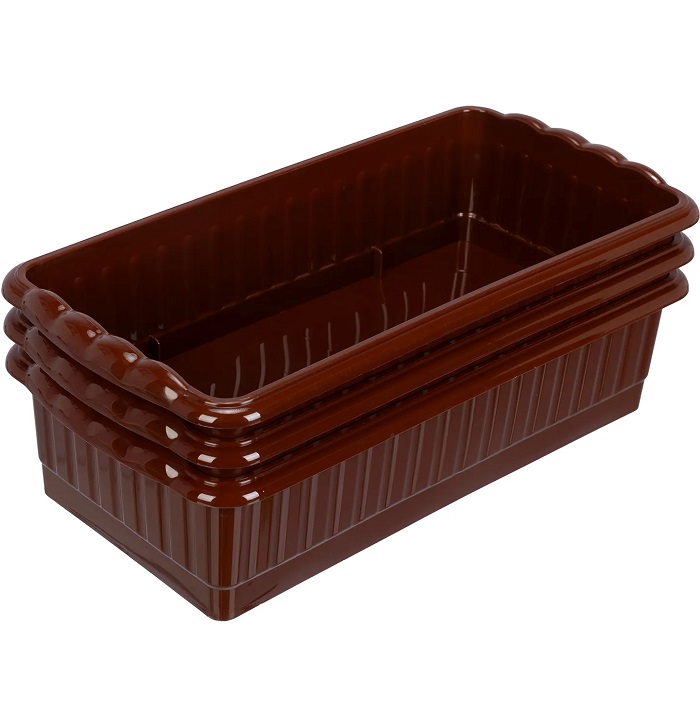 Поддон для рассады 322х166х82 мм, пластиковый, 3 шт, под 8 горшочков 250 мл.// Palisad 643442