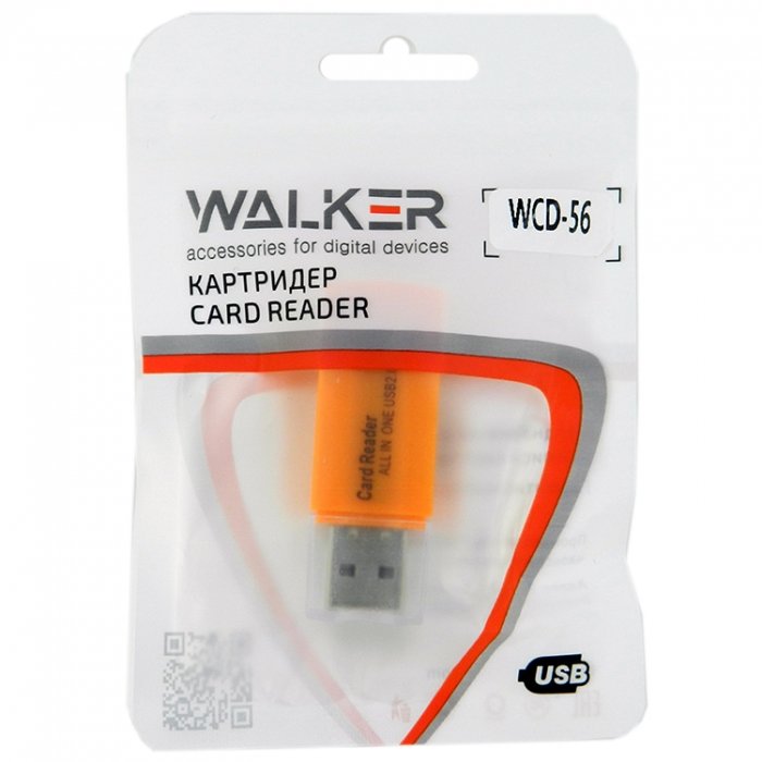 Картридер WALKER WCD-56 "15 in 1" (micro SD, SD, MMC, M2, MS/MS DUO)