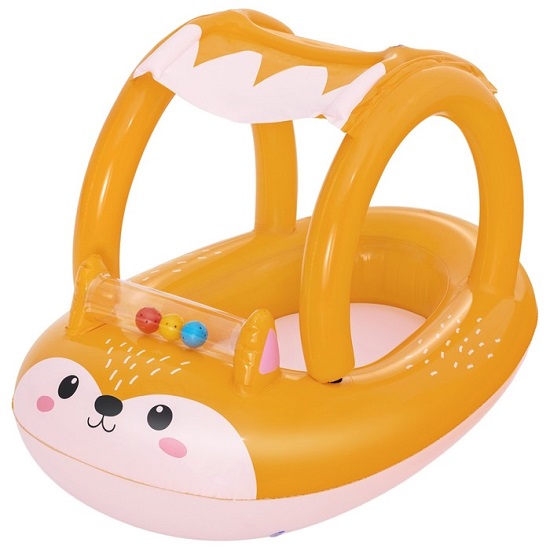 Надувная лодочка 94х66см BESTWAY "Лисенок" с тентом, от 3 лет (34168)