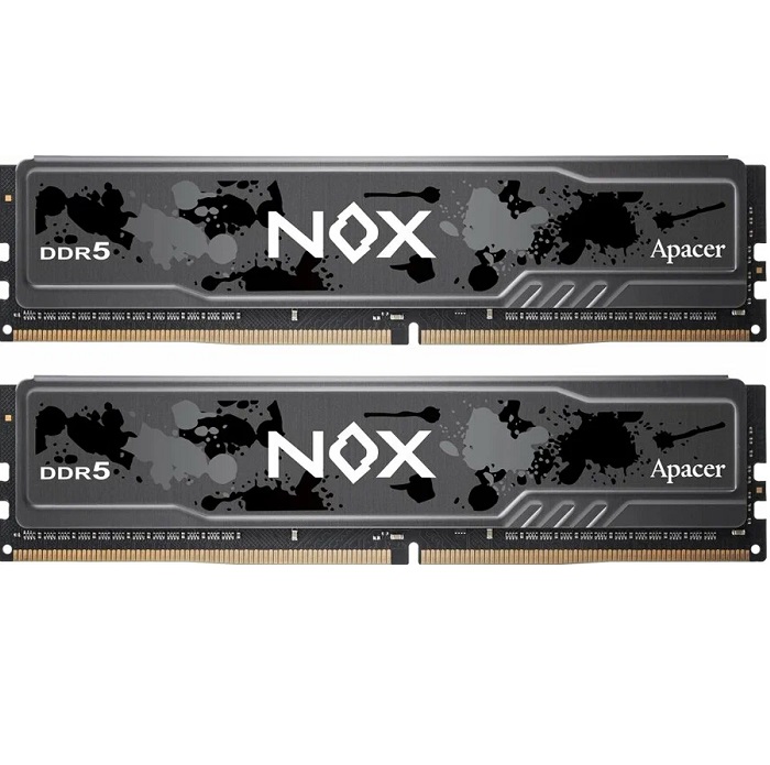 Оперативная память DDR5 32Gb (2*16Gb) APACER Nox, 6400 MHz, CL40, DIMM, радиатор, черный (AH5U32G64C652MBAA-2)
