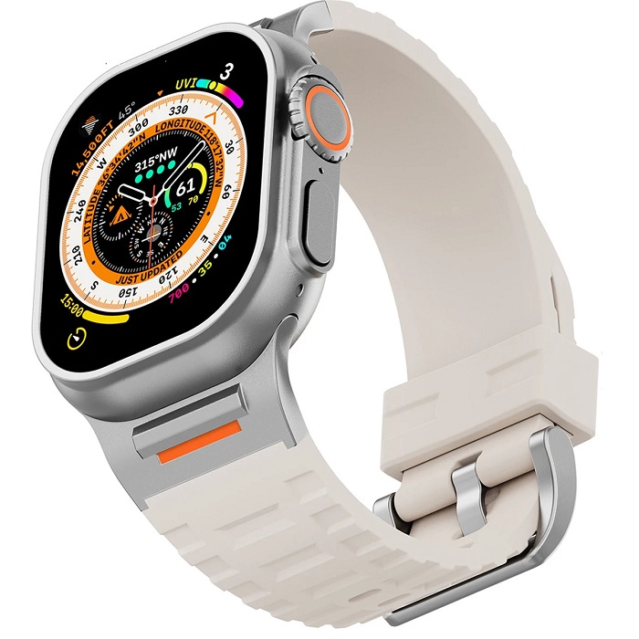 Спортивный ремешок NOMAD для Apple Watch 42/44/45/49mm, бежевый