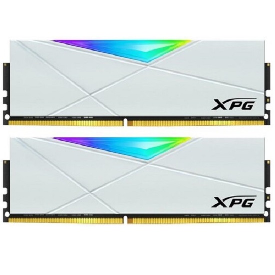 Оперативная память DDR4 32Gb (2*16Gb) ADATA XPG SPECTRIX D50 RGB White AX4U320016G16A-DW50 Non-ECC, CL16, 1.35V, Heat Shield