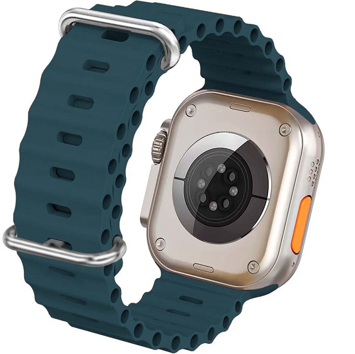 Силиконовый ремешок OCEAN BAND 42/44/45/49mm, № 03_синий космос , застежка-пряжка