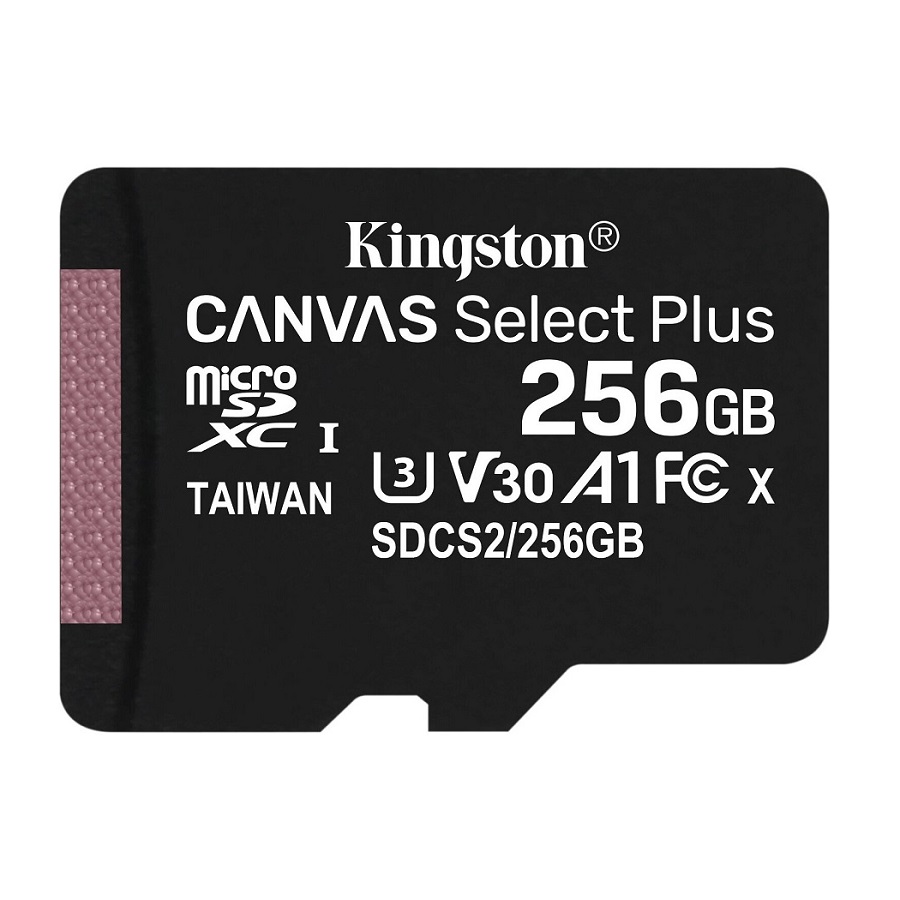 Micro SD 256Gb Kingston Class 10 Canvas Select Plus A1 (100 Mb/s) без адаптера