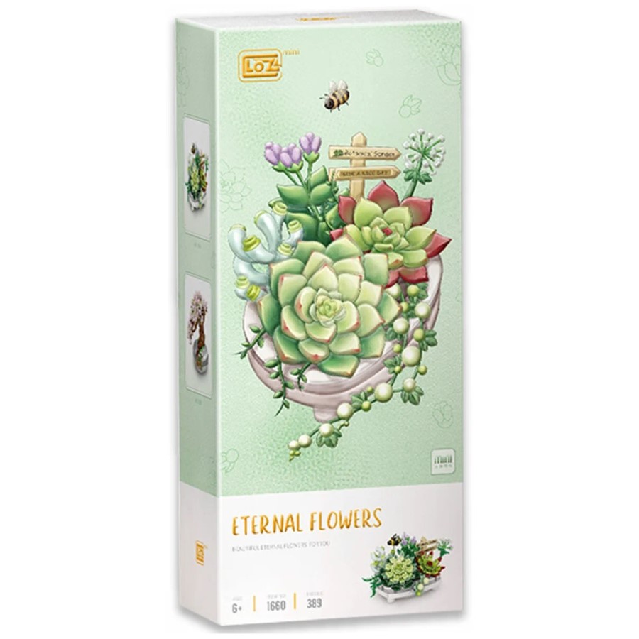 Конструктор LOZ 1660 Букет "Цветочный горшок", суккуленты, 389 деталей, 168691