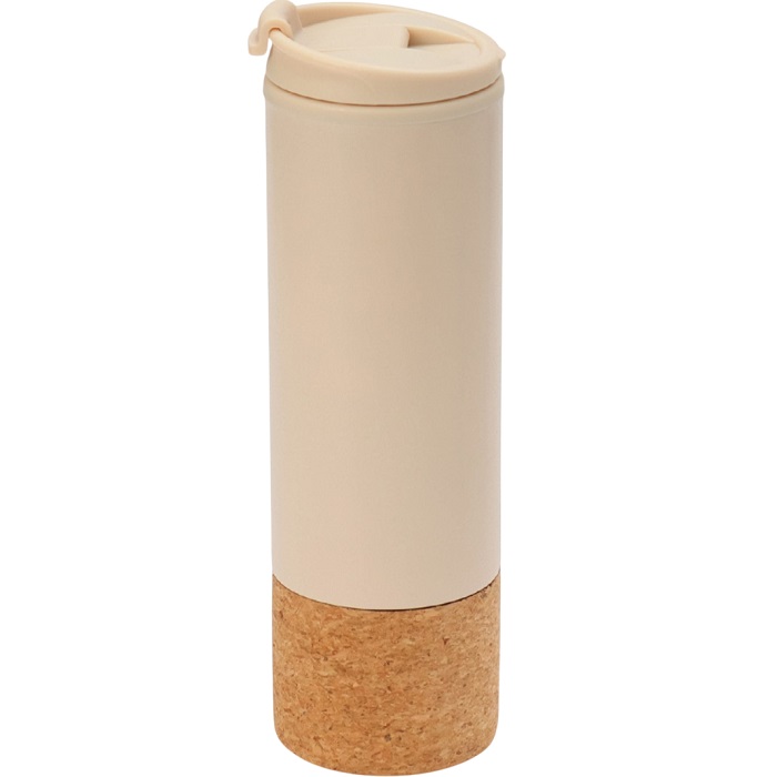 Бутылка для воды Magistro Cork 450 мл, 7×7×23 см, пластик, бежевая 9951496