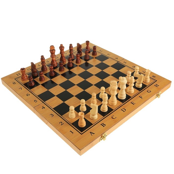 Настольная игра 3 в 1 "Король": нарды, шахматы, шашки, 39 х 39 см 2566621