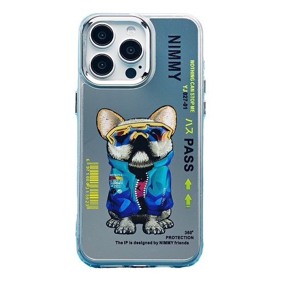 Задняя накладка PC092 для iPhone 15 Pro Max (собака) (transparent)