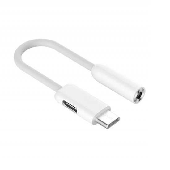 Переходник Jack 3.5 >--> Type-C Xiaomi белый