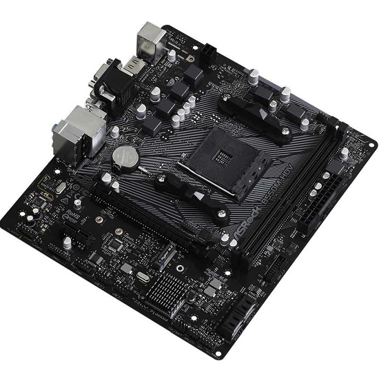 Материнская плата Asrock B550M-HDV Soc-AM4 AMD B550 2xDDR4 mATX AC`97 8ch(7.1) GbLAN RAID+VGA+DVI+HDMI (Уценка)