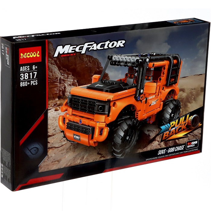 Конструктор DECOOL Техно «Внедорожник», инерционный механизм, 860 деталей