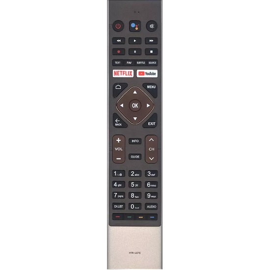 Пульт HUAYU для TV Haier HE-V2 ( HTR-U27E ) бронзового цвета ,smart tv  с голосовой функцией (заменяет HTR-U29R)