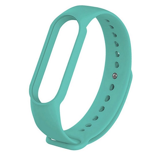 Силиконовый ремешок WB13 для Xiaomi Mi Band 5/Mi Band 6 (dark green), на кнопке (регулируемый)