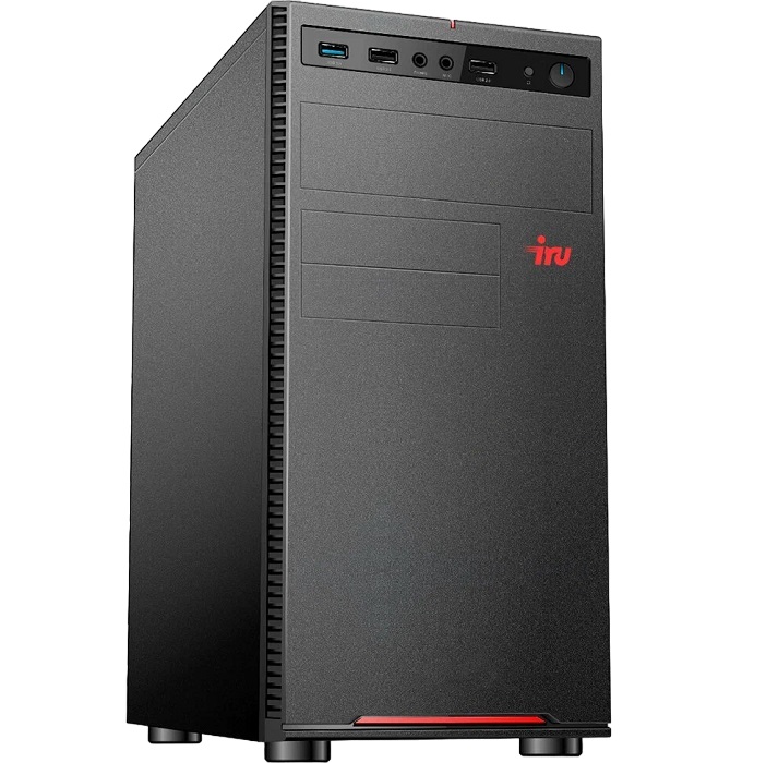 Системный блок IRU Home 310H6SE MT (Intel Core i3-12100/ 8Gb/ SSD256Gb/ DOS (1994638), черный