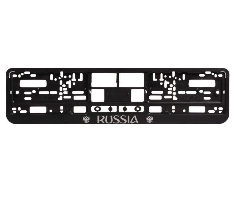 Держатель номерного знака "Россия"  1-STD c с флагом рельефная