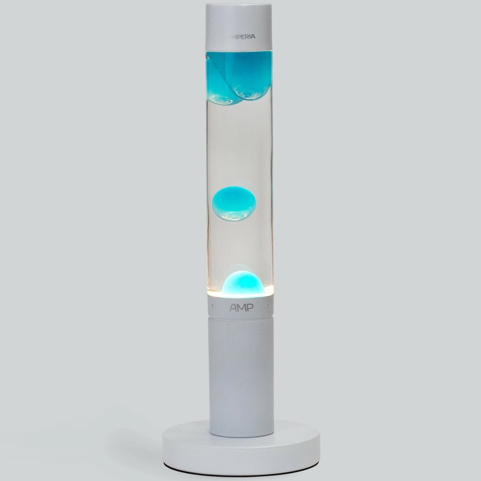 Лава-лампа Amperia Slim Бирюзовая/Прозрачная (39 см)