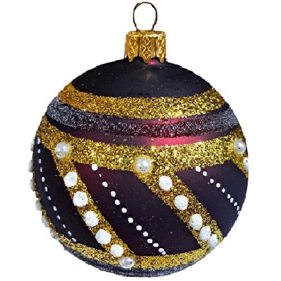 Шар "Золотое плетение 1", серия "ВС", 80мм, в подарочной упаковке КУ-80-1/17/1