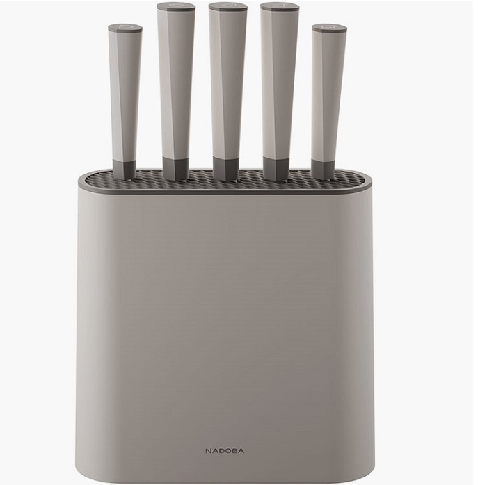 Набор ножей NADOBA, серия IVORY, 5шт, в универсальном блоке