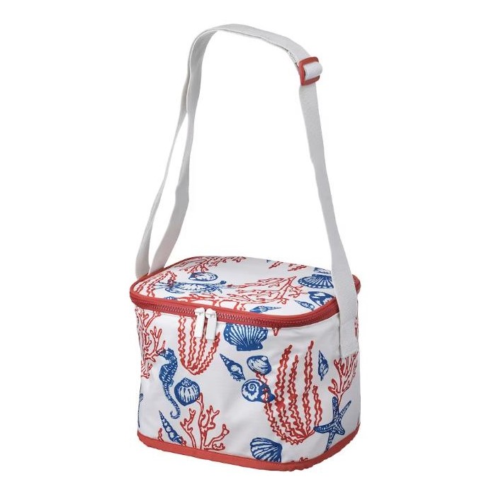 Термосумка СОММАРФЛЭДЕР с рисунком красный/темно-синий 26x19x19 см