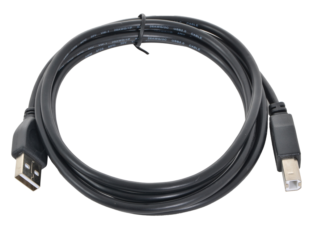 Кабель USB для принтера AM-BM  1.8м GEMBIRD/CABLEXPERT CC-USB2-AMBM-6, AM/BM, пакет