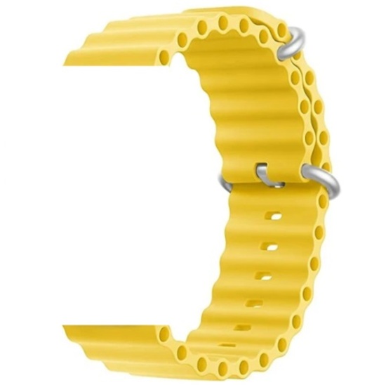 Силиконовый ремешок OCEAN BAND  для Apple Watch 42/44/45/49m застёжка-пряжка 05_жёлтый