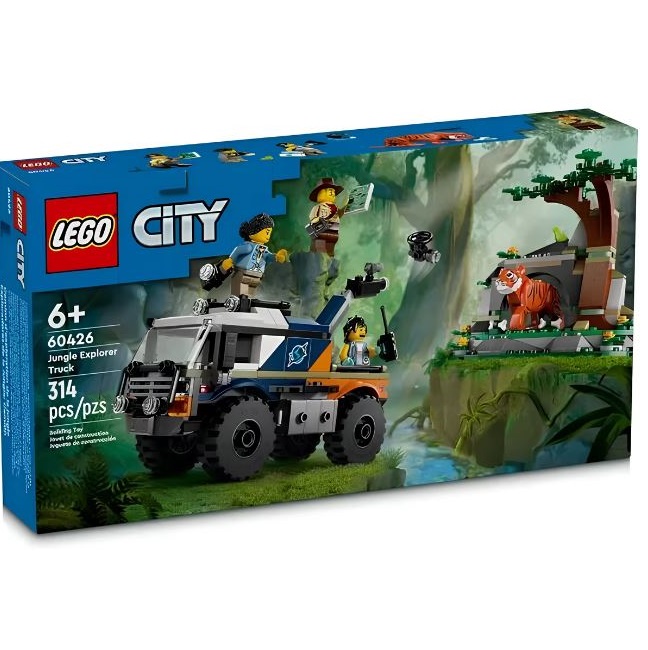 Конструктор LEGO CITY 60426 Исследователь джунглей: грузовик для бездорожья