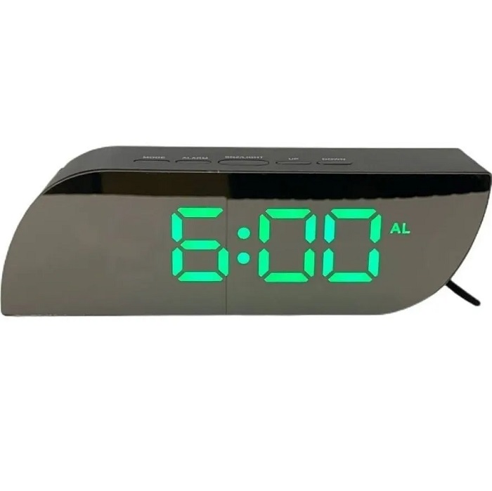 Часы электронные настольные NA-018 зелёные