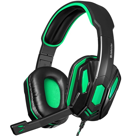 Наушники DEFENDER Warhead G-275 зеленый/черный