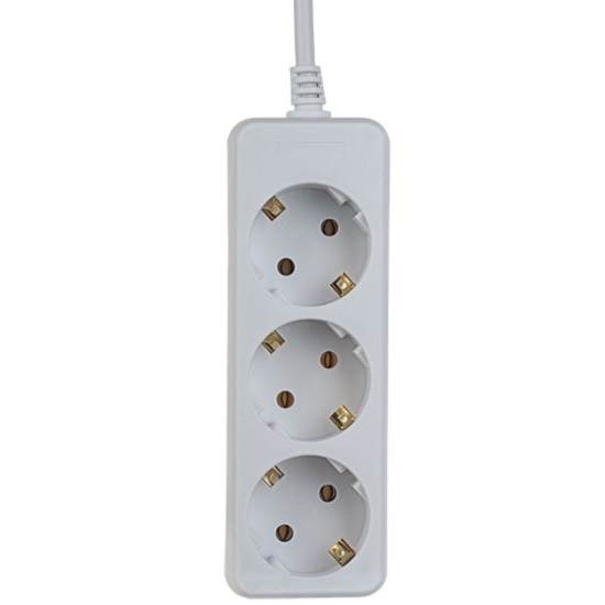 Сетевой удлинитель 1.5м PERFEO POWERMATE, белый, 3 розетки, с/з (PF-PE-3/1,5-W) 10А