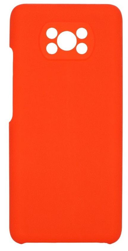 Задняя накладка SILICONE COVER для Xiaomi Poco X3 красная