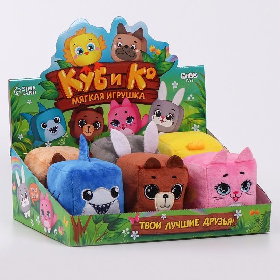 Мягкая игрушка "Кубик в шоубоксе", микс 10146187