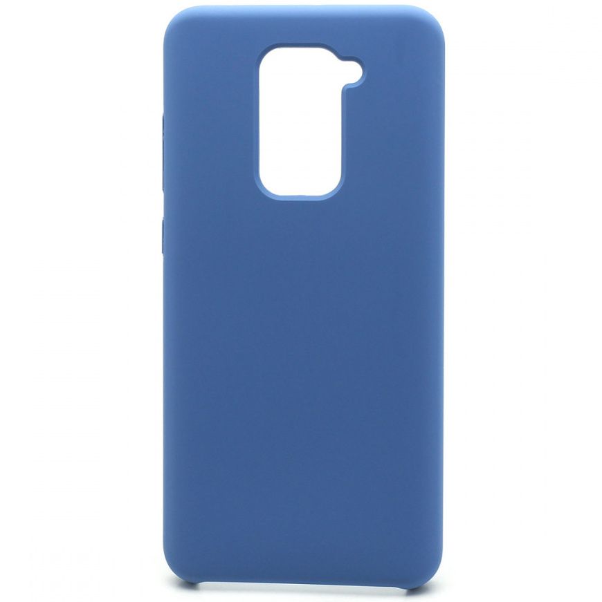 Задняя накладка SILICONE COVER Color для Xiaomi Redmi Note 9 (010) синий