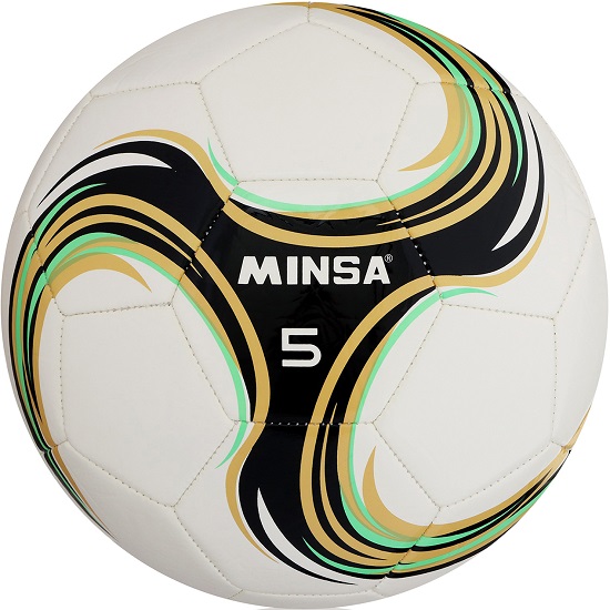 Мяч футбольный MINSA Spin, машинная сшивка, 32 панели, р. 5, TPU