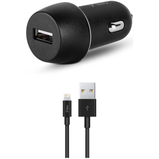 Авто ЗУ 1USB 2.1A TTEC 2CKS20LS, черный, с кабелем Lightning