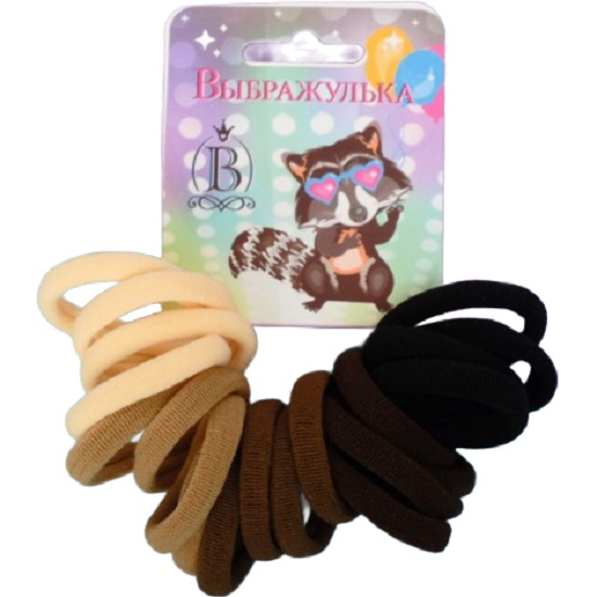 Резинка для волос "Радуга" (набор 20 шт) коричневые оттенки 9447726