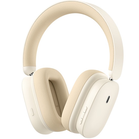 Наушники BASEUS H1i Bowie бежево-белые A00050402223-00