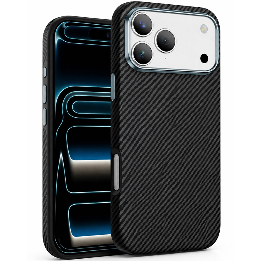 Задняя накладка KEEPHONE KEVILAR ROBIN MAGSAFE CASE для iPhone 17 PRO MAX, BLACK