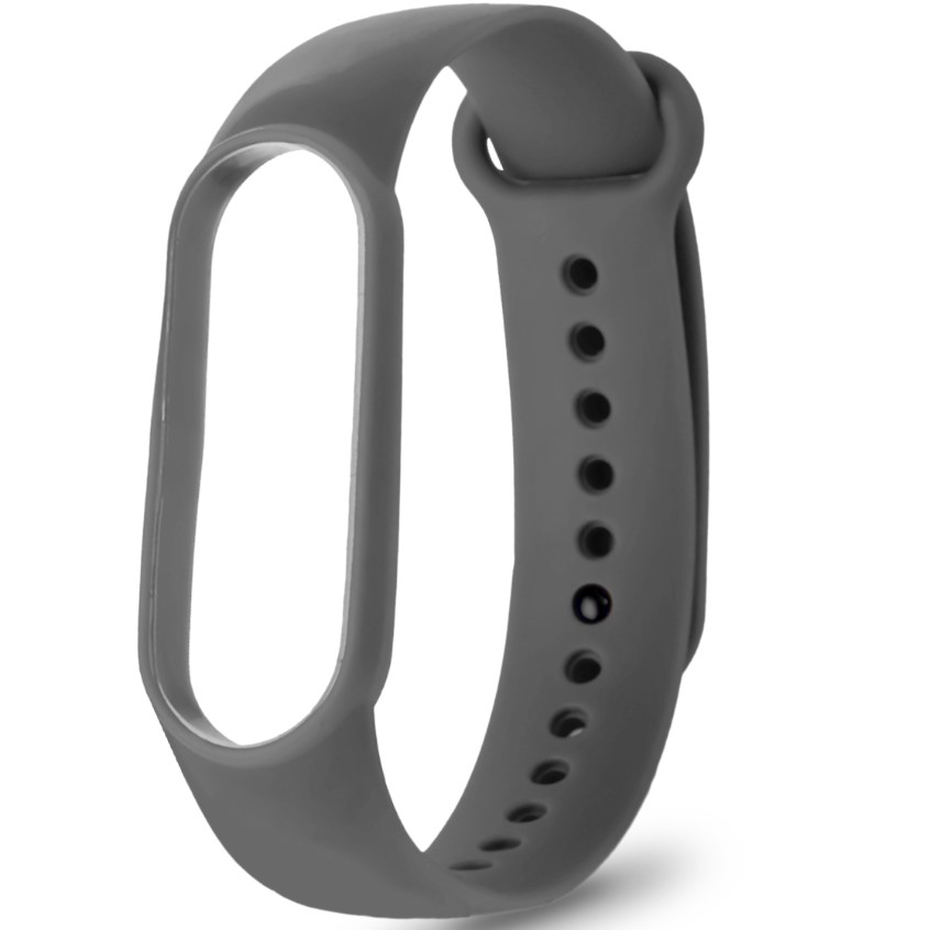 Силиконовый ремешок ISA для Mi Band 5/6 silicon loop Dark grey