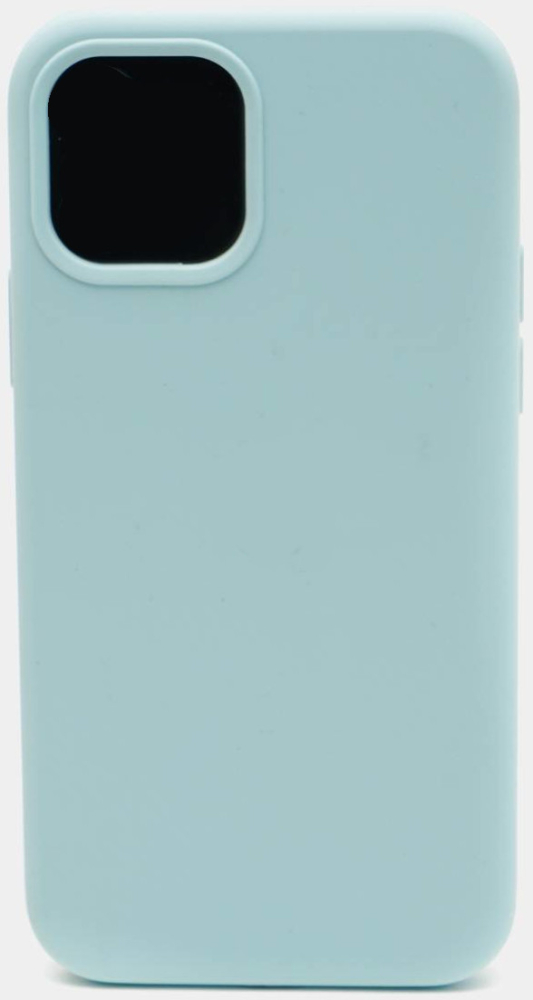 Силиконовый чехол SILICONE CASE для iPhone 12 Pro Max №21 бирюзовый, с закрытым низом