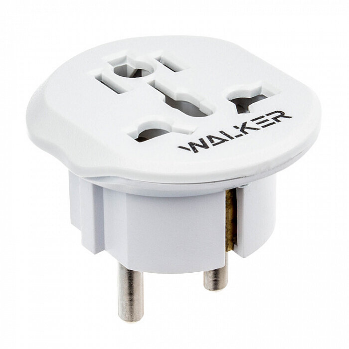 Переходник WALKER WH-01 в розетку, белый