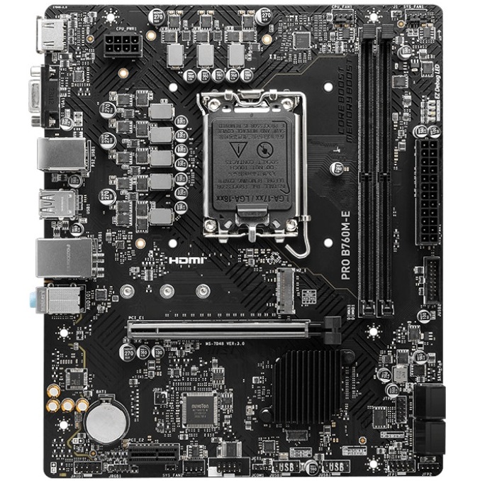 Материнская плата MSI PRO B760M-E, LGA 1700, Intel B760